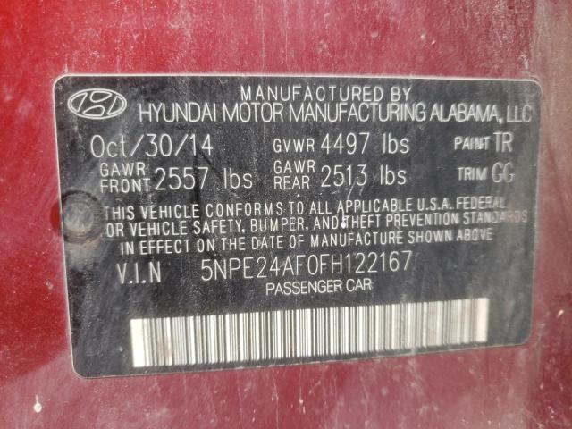 Photo 10 from auction – 2015 HYUNDAI SONATA SE with VIN 5NPE24AF0FH122167
