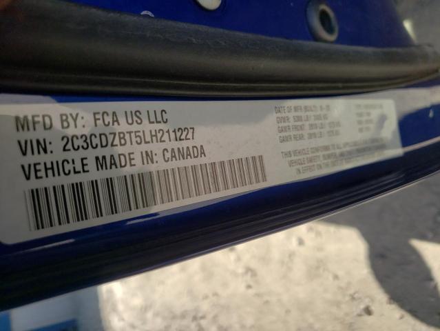 Photo 10 from auction – 2020 DODGE CHALLENGER with VIN 2C3CDZBT5LH211227