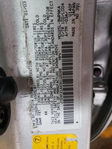 Zdjęcie 10 z aukcji – 2003 TOYOTA HIGHLANDER z VIN JTEHF21AX30125088