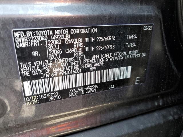 Photo 10 from auction – 2022 TOYOTA RAV4 SE with VIN JTM16RFV9NJ016001