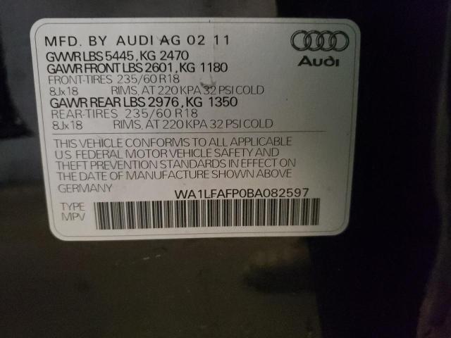 Zdjęcie 10 z aukcji – 2011 AUDI Q5 PREMIUM z VIN WA1LFAFP0BA082597