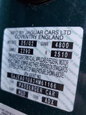 Photo 10 from auction – 2003 JAGUAR S-TYPE with VIN SAJEA01U83HM61166