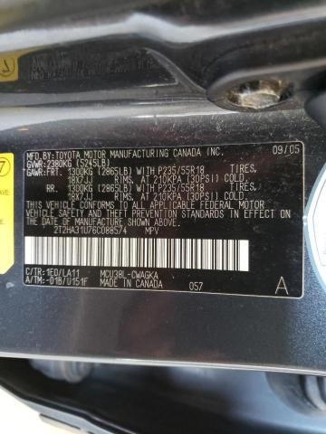 Photo 10 from auction – 2006 LEXUS RX 330 with VIN 2T2HA31U76C088574