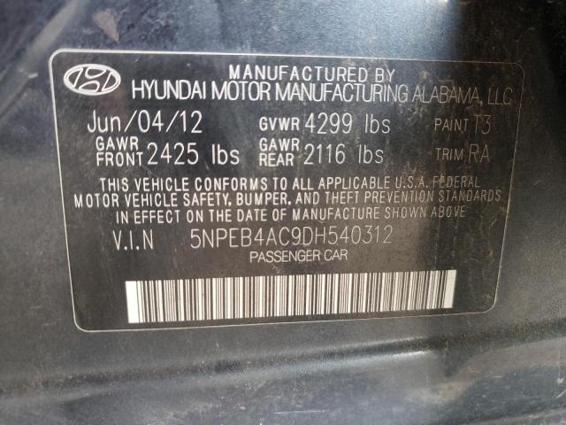 Photo 10 from auction – 2013 HYUNDAI SONATA GLS with VIN 5NPEB4AC9DH540312