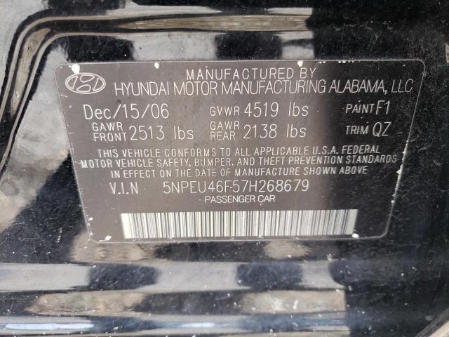 Photo 10 from auction – 2007 HYUNDAI SONATA SE with VIN 5NPEU46F57H268679