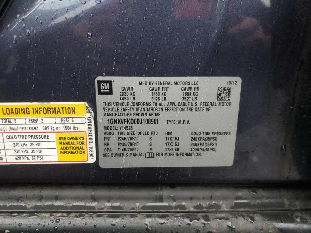 Photo 10 from auction – 2013 CHEVROLET TRAVERSE L with VIN 1GNKVFKD0DJ108901