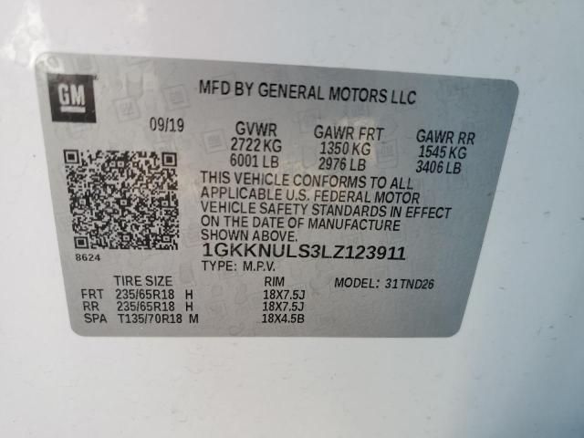 Photo 10 from auction – 2020 GMC ACADIA SLT with VIN 1GKKNULS3LZ123911