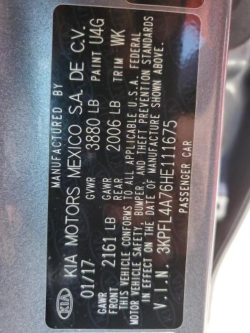 Photo 10 from auction – 2017 KIA FORTE LX with VIN 3KPFL4A76HE111675
