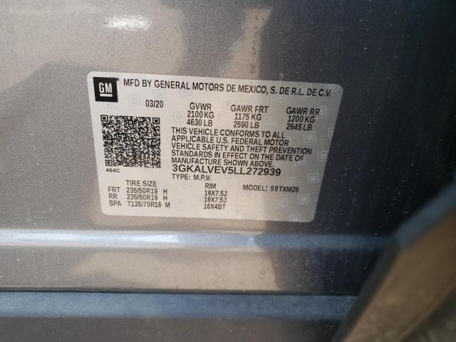 Photo 10 from auction – 2020 GMC TERRAIN SL with VIN 3GKALVEV5LL272939