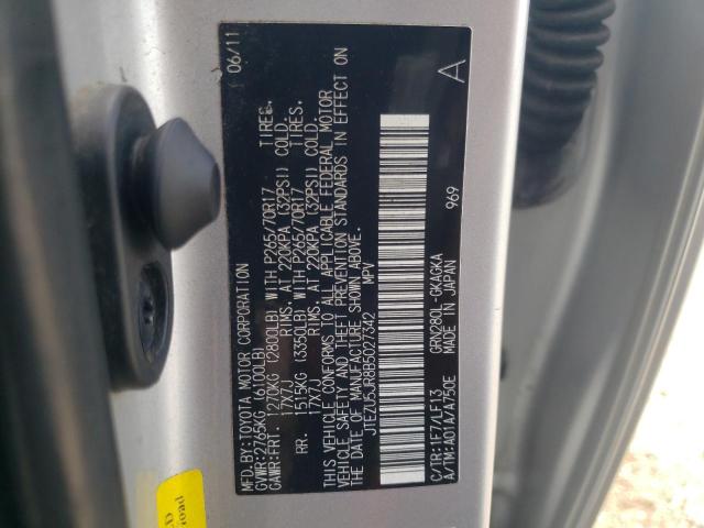 Фото 10 с аукциона – 2011 TOYOTA 4RUNNER SR с VIN JTEZU5JR8B5027342