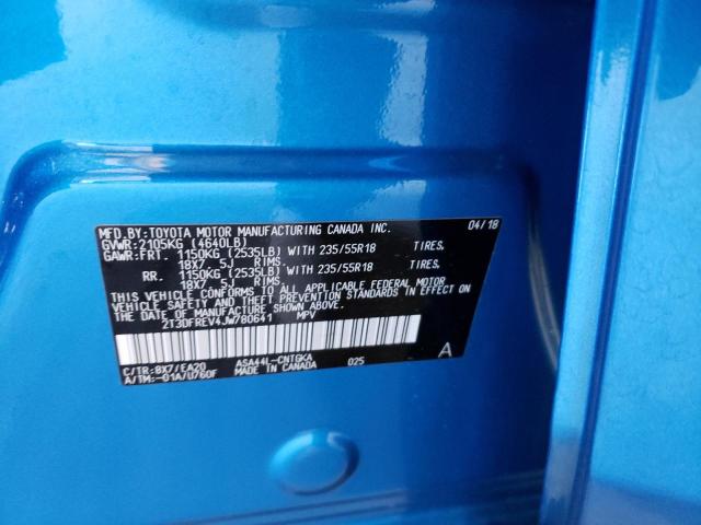 Photo 10 from auction – 2018 TOYOTA RAV4 LIMIT with VIN 2T3DFREV4JW780641