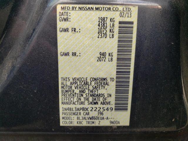 Photo 10 from auction – 2013 NISSAN ALTIMA 3.5 with VIN 1N4BL3AP8DC222549