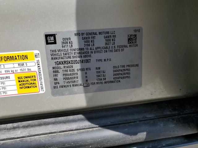 Photo 10 from auction – 2013 GMC ACADIA SLT with VIN 1GKKRSKD2DJ141067