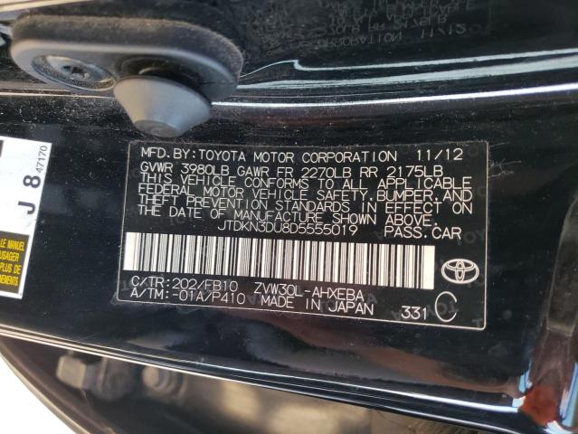 Photo 10 from auction – 2013 TOYOTA PRIUS with VIN JTDKN3DU8D5555019