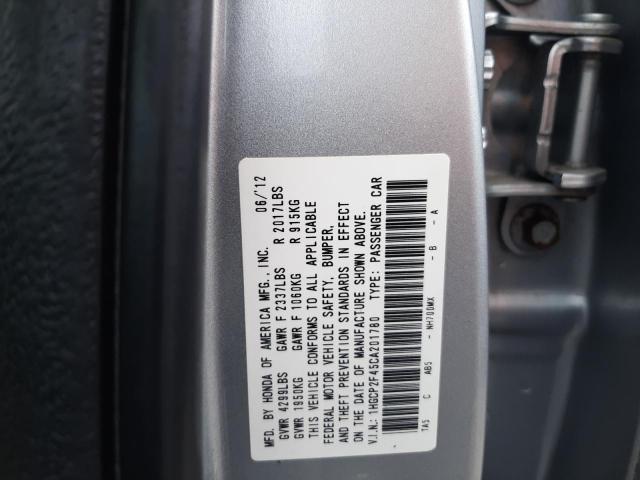 Photo 10 from auction – 2012 HONDA ACCORD LXP with VIN 1HGCP2F45CA201780