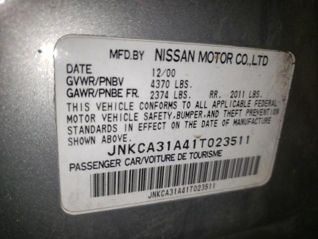 Photo 10 from auction – 2001 INFINITI I30 with VIN JNKCA31A41T023511