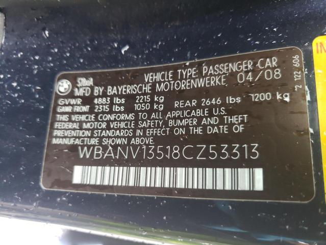 Photo 10 from auction – 2008 BMW 5 SERIES with VIN WBANV13518CZ53313