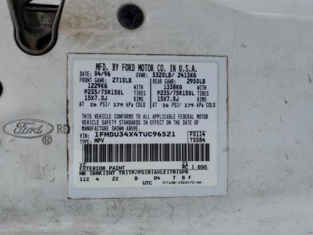 Photo 10 from auction – 1996 FORD EXPLORER with VIN 1FMDU34X4TUC96521
