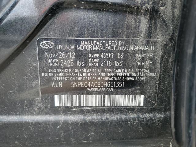 Photo 10 from auction – 2013 HYUNDAI SONATA SE with VIN 5NPEC4AC8DH651351