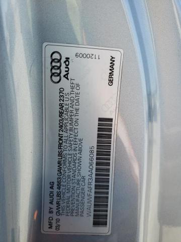 Photo 10 from auction – 2010 AUDI A5 PRESTIG with VIN WAUWFAFR3AA066085