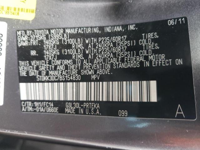 Photo 10 from auction – 2011 TOYOTA SIENNA LE with VIN 5TDKK3DC7BS154830