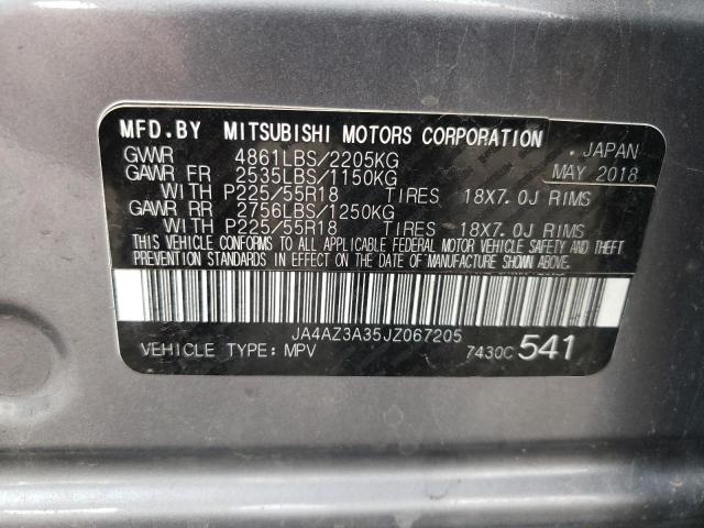 Photo 10 from auction – 2018 MITSUBISHI OUTLANDER with VIN JA4AZ3A35JZ067205