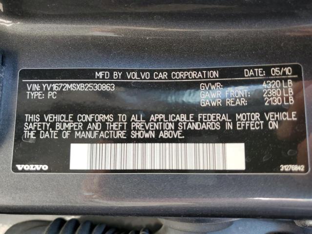 Photo 10 from auction – 2011 VOLVO S40 T5 with VIN YV1672MSXB2530863