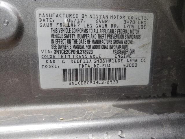 Photo 10 from auction – 2017 NISSAN VERSA NOTE with VIN 3N1CE2CP0HL378923