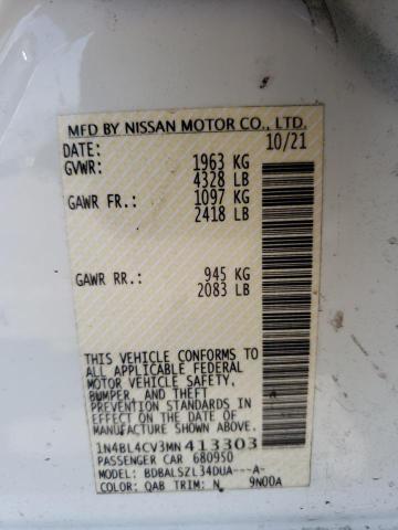 Photo 10 from auction – 2021 NISSAN ALTIMA SR with VIN 1N4BL4CV3MN413303