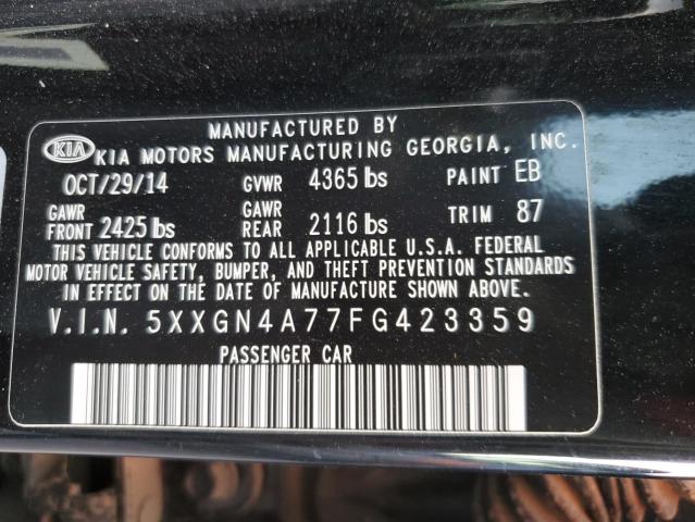 Photo 10 from auction – 2015 KIA OPTIMA EX with VIN 5XXGN4A77FG423359
