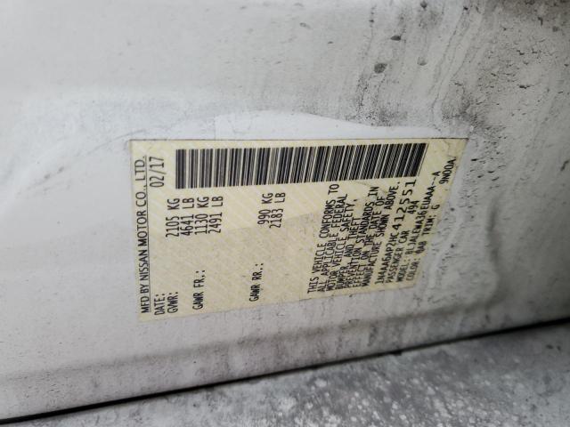 Photo 10 from auction – 2017 NISSAN MAXIMA 3.5 with VIN 1N4AA6AP2HC412551