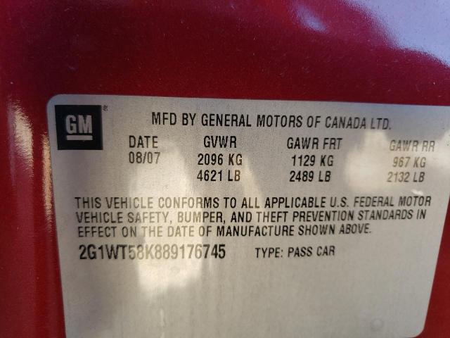 Photo 10 from auction – 2008 CHEVROLET IMPALA LT with VIN 2G1WT58K889176745
