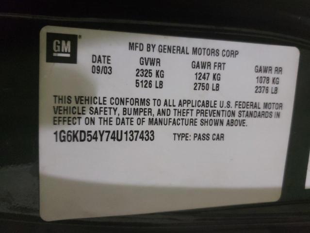 Photo 10 from auction – 2004 CADILLAC DEVILLE with VIN 1G6KD54Y74U137433