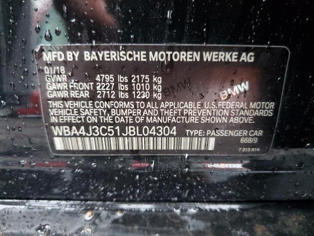 Photo 10 from auction – 2018 BMW 430XI GRAN with VIN WBA4J3C51JBL04304