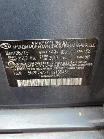 Photo 10 from auction – 2015 HYUNDAI SONATA SE with VIN 5NPE24AF1FH213545