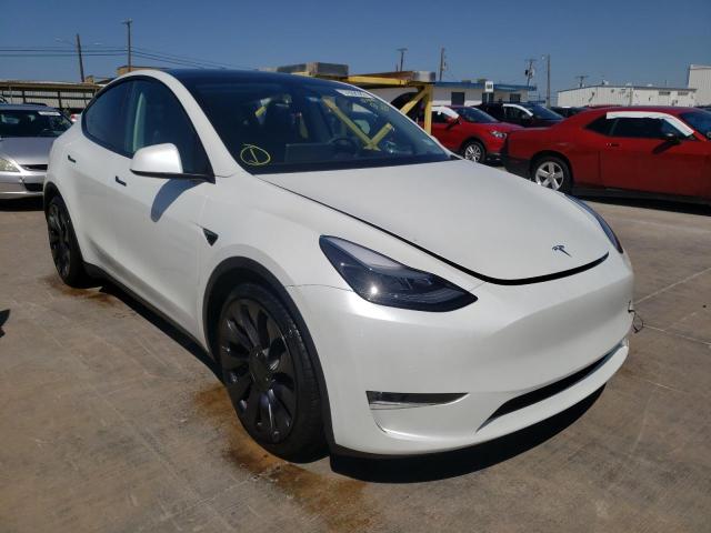 TESLA MODEL Y 2021 with VIN 5YJYGDEF6MF268447 - Photo from auction