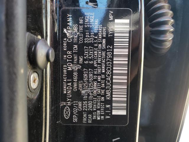 Photo 10 from auction – 2012 HYUNDAI TUCSON GLS with VIN KM8JUCAC8CU379812
