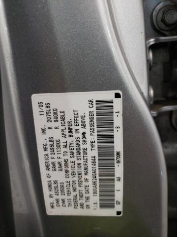 Photo 10 from auction – 2006 ACURA 3.2TL with VIN 19UUA66246A014644