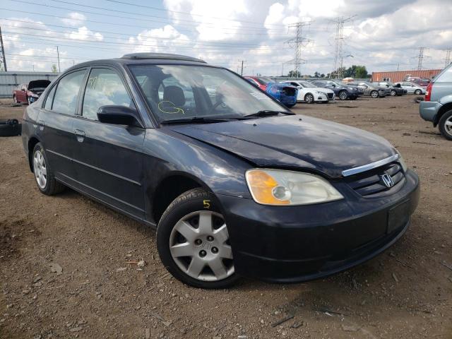 HONDA CIVIC EX 2001 with VIN 2HGES267X1H592716 - Photo from auction