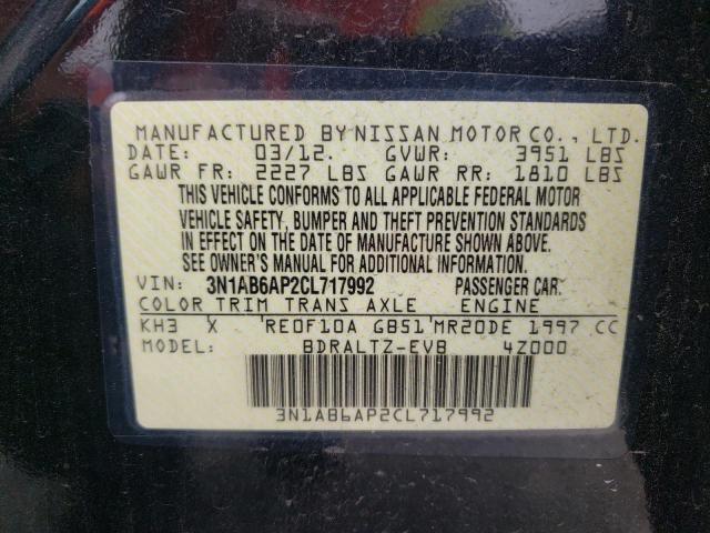 Photo 10 from auction – 2012 NISSAN SENTRA 2.0 with VIN 3N1AB6AP2CL717992