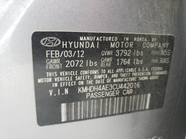 Photo 10 from auction – 2012 HYUNDAI ELANTRA GL with VIN KMHDH4AE3CU442016