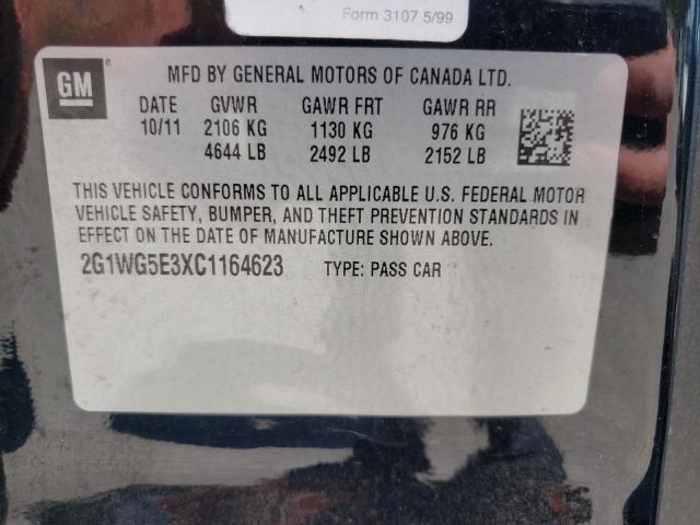 Photo 10 from auction – 2012 CHEVROLET IMPALA LT with VIN 2G1WG5E3XC1164623