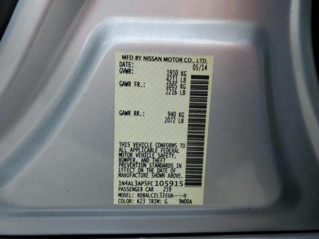 Photo 10 from auction – 2015 NISSAN ALTIMA 2.5 with VIN 1N4AL3AP5FC105915