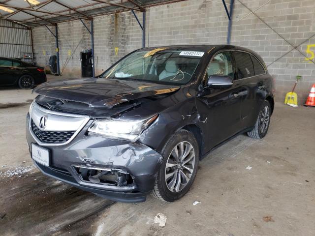 Photo 2 from auction – 2016 ACURA MDX TECHNO with VIN 5FRYD4H47GB012453