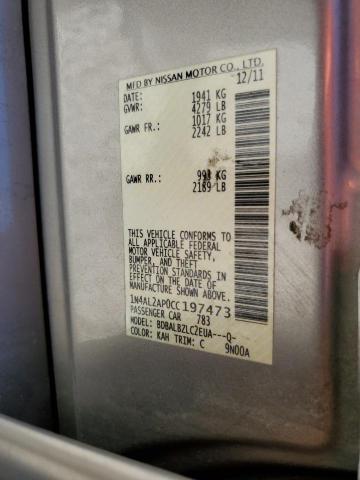 Photo 10 from auction – 2012 NISSAN ALTIMA BAS with VIN 1N4AL2AP0CC197473