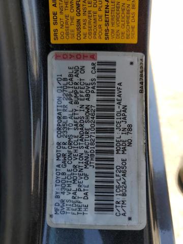 Photo 10 from auction – 2001 LEXUS IS 300 with VIN JTHBD182710024627