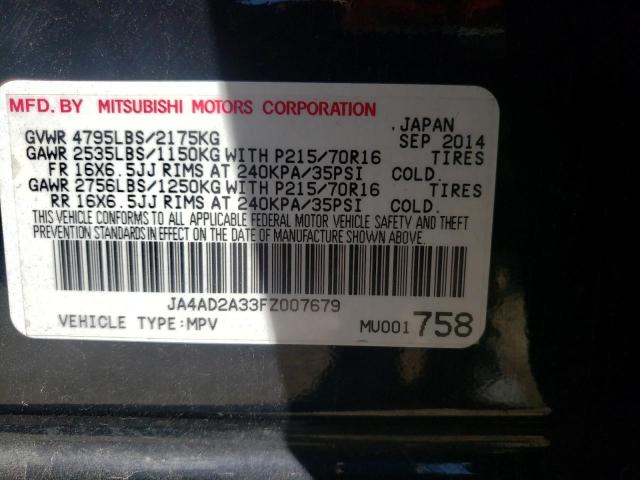Photo 10 from auction – 2015 MITSUBISHI OUTLANDER with VIN JA4AD2A33FZ007679