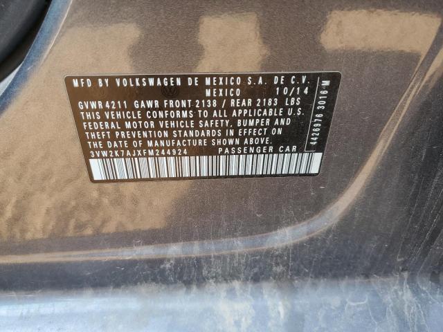Photo 10 from auction – 2015 VOLKSWAGEN JETTA BASE with VIN 3VW2K7AJXFM244924