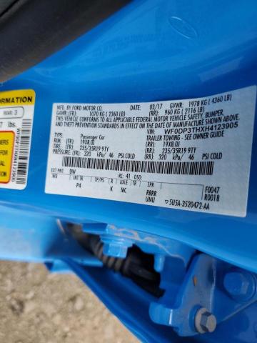 Photo 10 from auction – 2017 FORD FOCUS RS with VIN WF0DP3THXH4123905