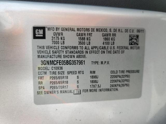 Photo 10 from auction – 2011 CHEVROLET AVALANCHE with VIN 3GNMCFE05BG357961
